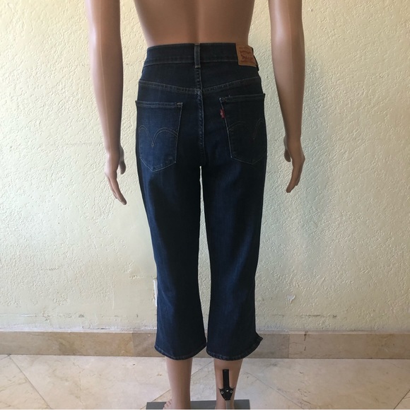 Levi’s Jeans Denim Capri Women’s Size 10 Blue Classic Pants Elastic Waist Cargo - Picture 2 of 16